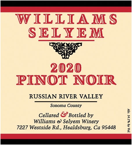 Williams Selyem 2020 Pinot Noir (Russian River Valley)